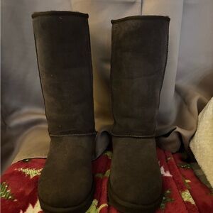 Classic Tall Black Suede Boots